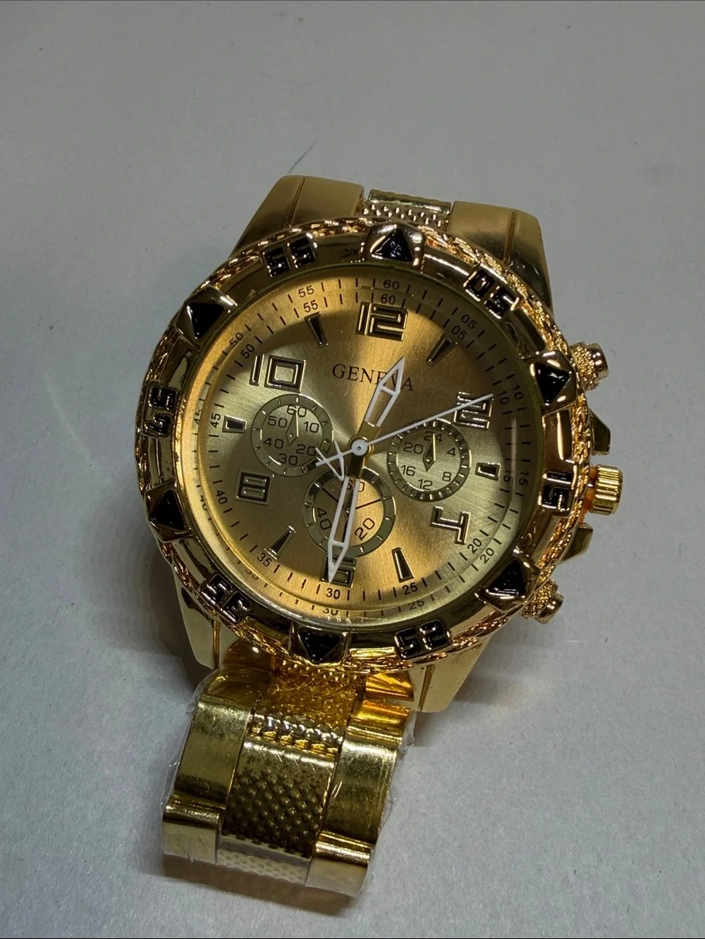 Geneva Gold Men's Multi-Function Metal Watch